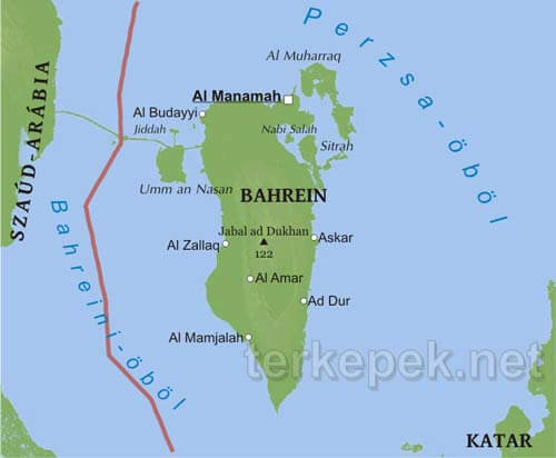 Bahrein domborzata és vízrajza