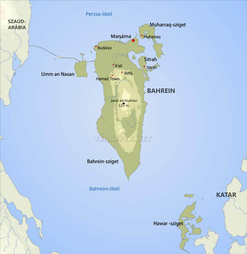 Bahrein térkép